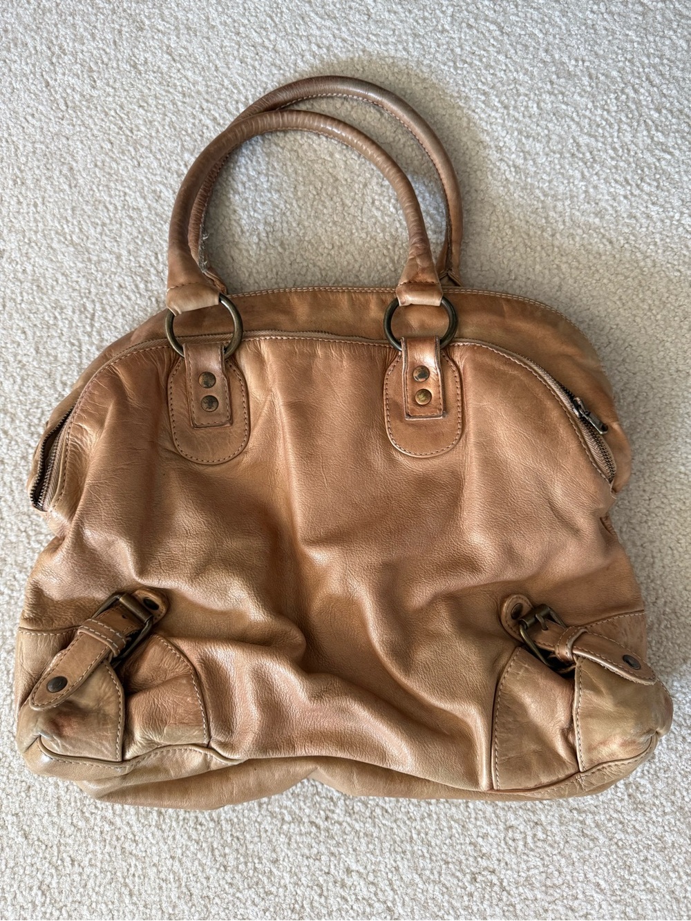 Giorgio Brato Cooper Leather Shoulder Bag
